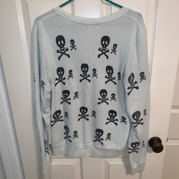 Wildfox Skull V-Neck Sweater - Picture 5 of 7